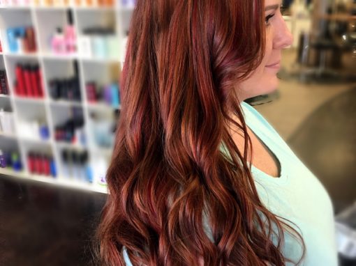 Burgundy on Fire Hair Color